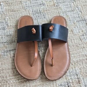 Merona Black and Tan Sandals